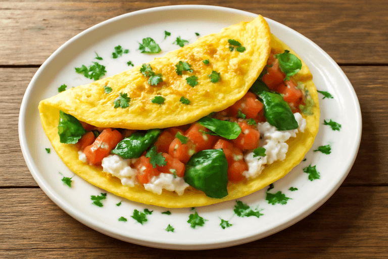 Leichter Gemüseomelett-Start in den Tag