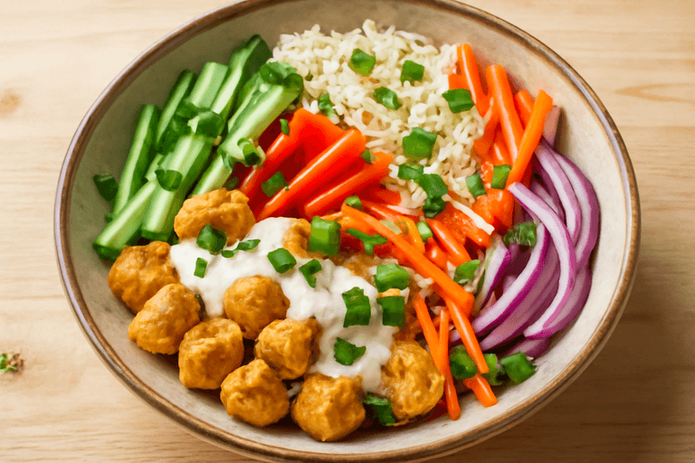Lekkie Kurczakowe Bowl z Warzywami i Ryżem
