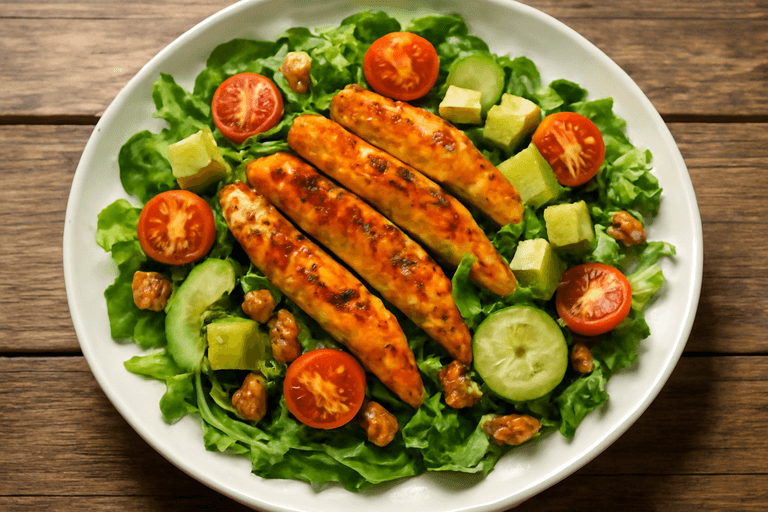 Lekka Sałatka Kurczak & Awokado z Orzechami