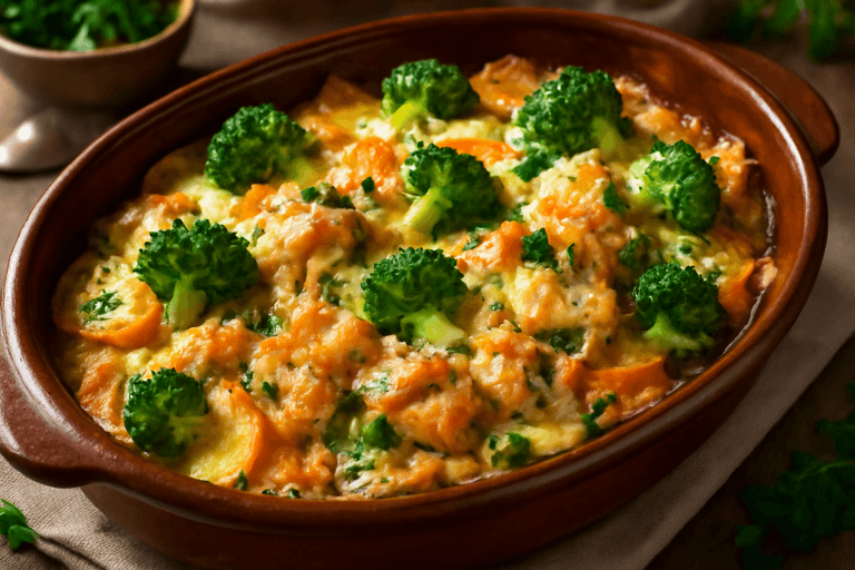 Klassisk kycklinggratäng med färska örter