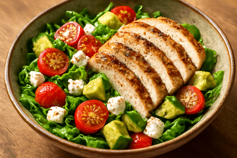 Izgara Tavuklu Akdeniz Salatası