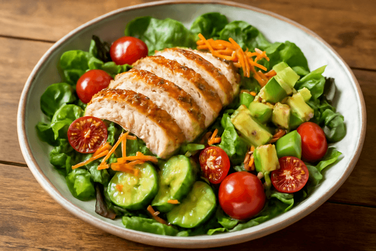 Ensalada de Pollo a la Parrilla con Verduras Frescas