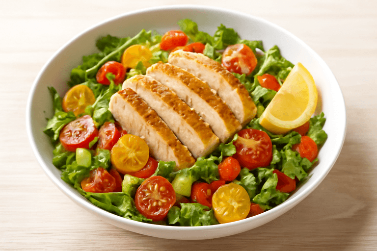 Leichter Hähnchen-Gemüse-Quinoa-Salat