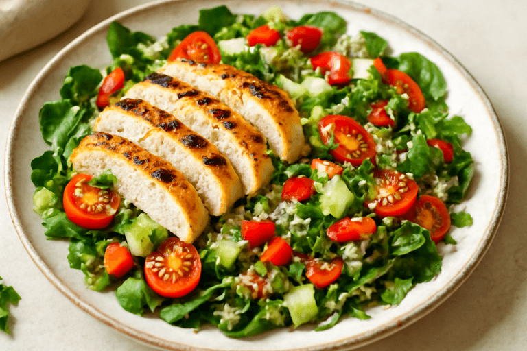 High-Protein Grilled Chicken Salad with Quinoa & Citrus Vinaigrette