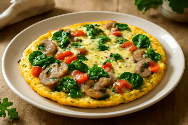 Tortilla de Verduras y Queso Ligera