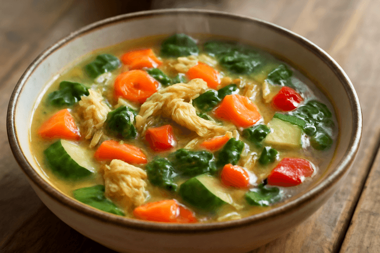 Lätt kycklinggryta med färska grönsaker