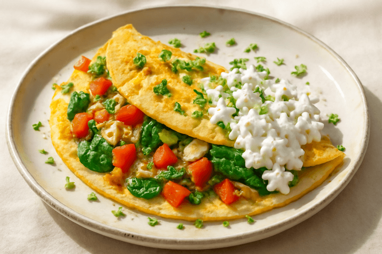 Proteinreiches Omelett mit Gemüse