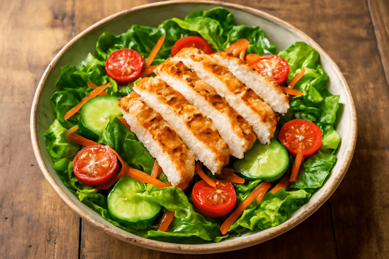 Ensalada Clásica de Pollo y Verduras Frescas