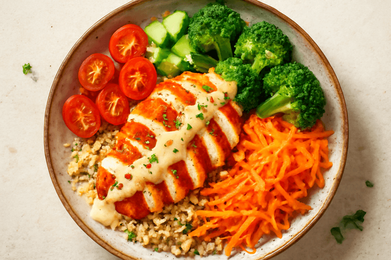 Energizing Grilled Chicken Rainbow Bowl