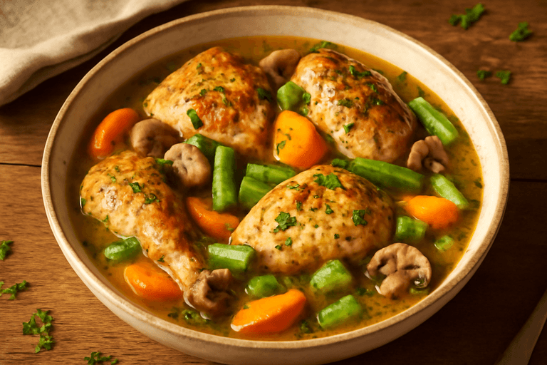 Lichte Kippenstoofpot met Groenten