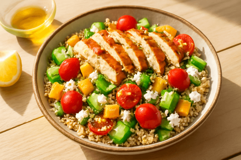 Frisse Kipsalade met Volkoren Couscous en Groenten