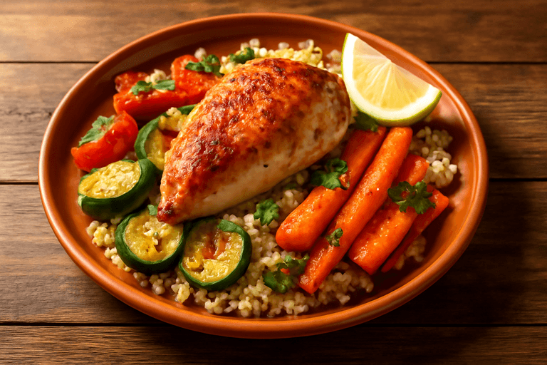 Kipfilet Met Geroosterde Groenten en Quinoa
