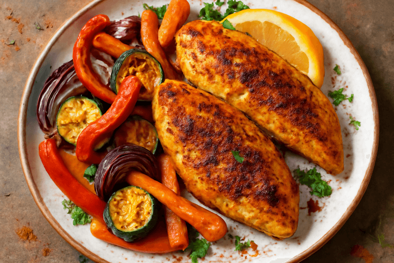 Kruidige Kipfilet met Geroosterde Groenten