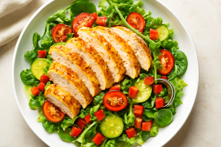 Let Kyllingesalat med Frisk Citron-Dressing