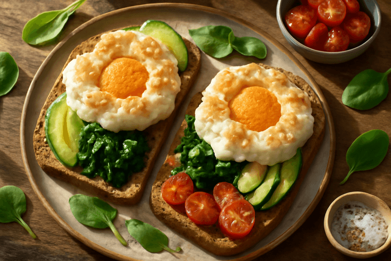 Jajka w Chmurze z Awokado i Warzywami
