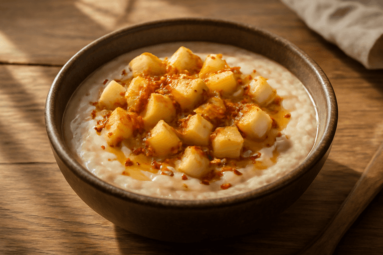 Protein-Porridge mit Apfel und Zimt