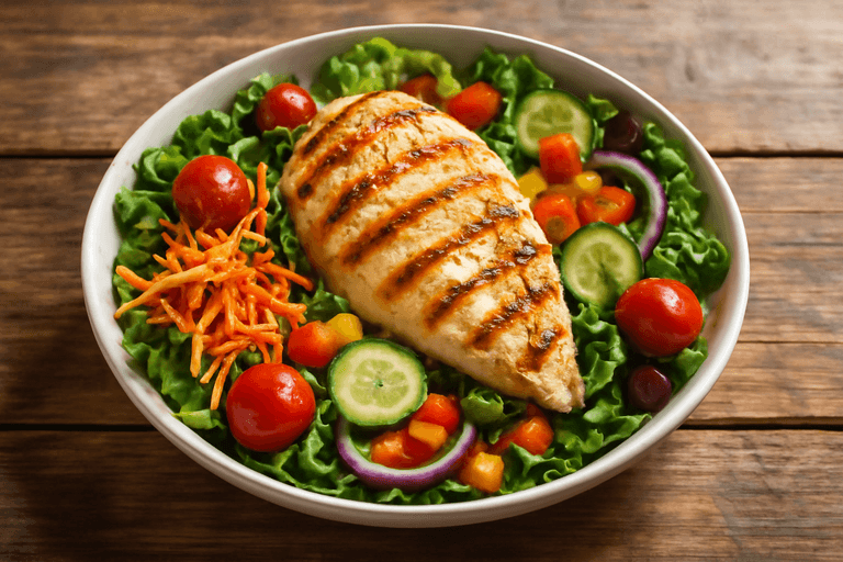 Salată clasică de pui cu legume crocante