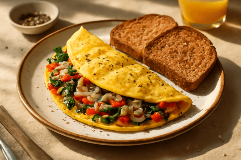 Energie Ontbijt Omelet met Volkoren Toast