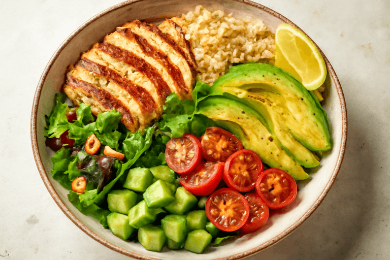 Kleurrijke Kipsalade met Quinoa en Avocado