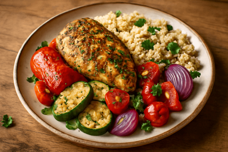 Kip Provençaals met Geroosterde Groenten