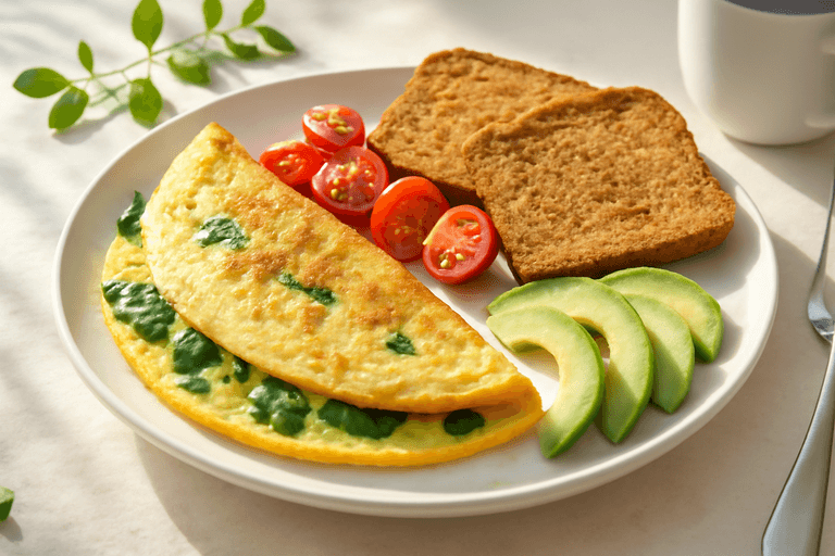 Energieboost Omelet met Volkoren Toast & Avocado