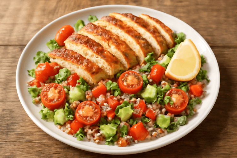 Gegrilltes Hähnchen mit buntem Quinoasalat