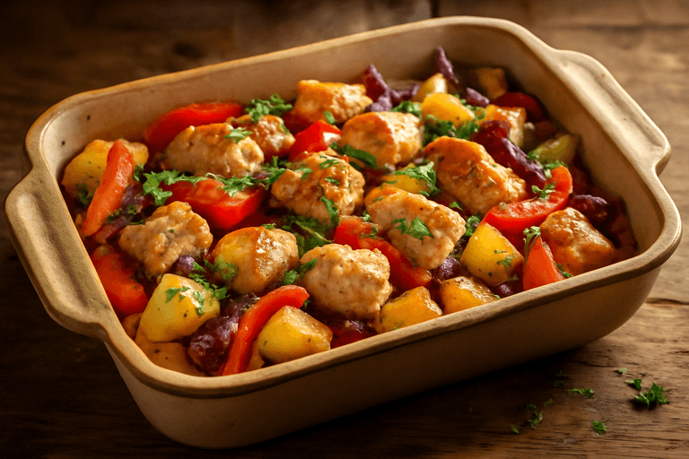 Energieboost Kip-Paprika Schotel