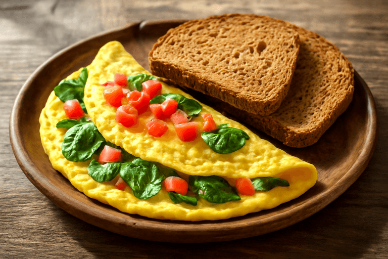 Energie-Boost Klassieke Omelet met Volkoren Toast