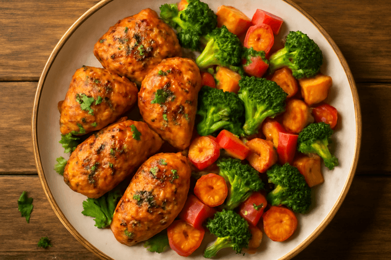 Energierijke Klassieke Kip met Groenten en Zoete Aardappel