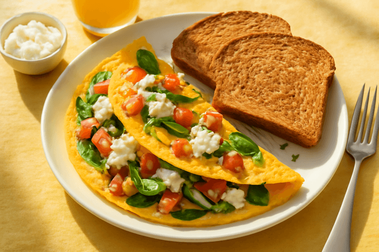 Energieboost Omelet met Volkoren Toast