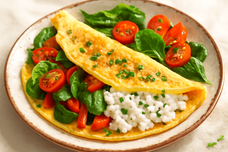 Proteinreiches Frühstücks-Omelett mit Gemüse