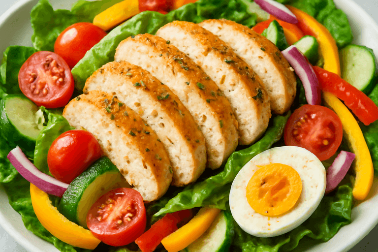 低脂質グリルチキンサラダ