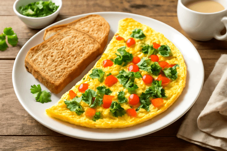 Energieboost Omelet met Groenten & Volkoren Toast