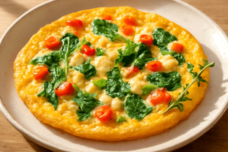 Omletă Clasică cu Legume și Brânză Feta