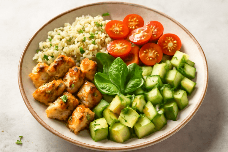 Krachtige Kippensalade met Quinoa en Groene Groenten