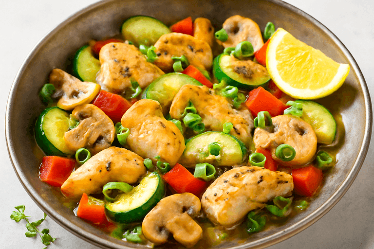 Leichter Hähnchen-Gemüse-Pfannengenuss