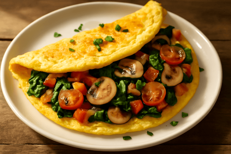 Energie-Kick Omelett mit frischem Gemüse