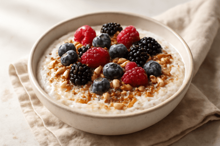 Bowl Proteico di Yogurt e Avena con Frutti di Bosco