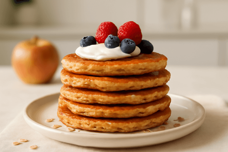 Яблочно-овсяные панкейки для бодрого утра