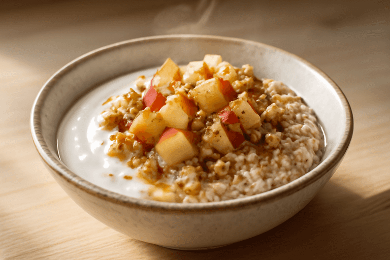 Protein-Porridge mit Apfel, Zimt & Skyr