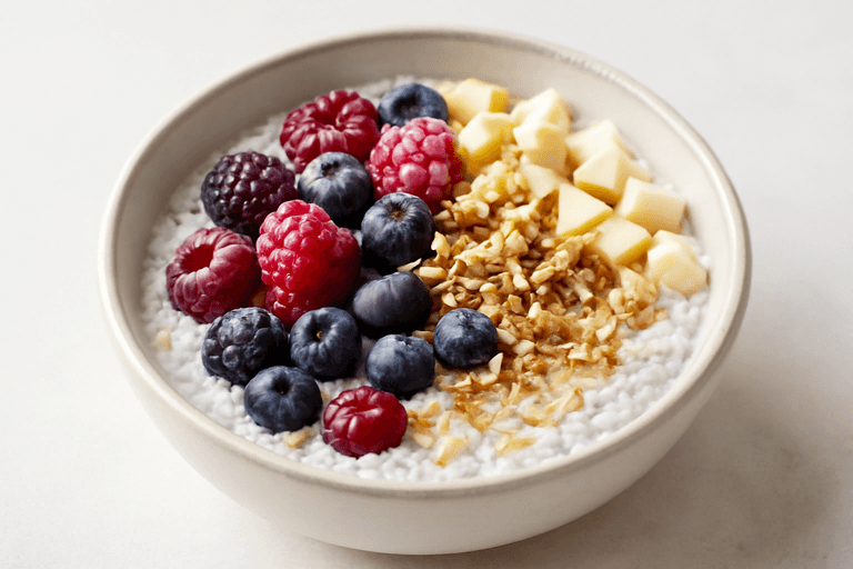 Bol énergisant skyr, flocons d’avoine et fruits rouges