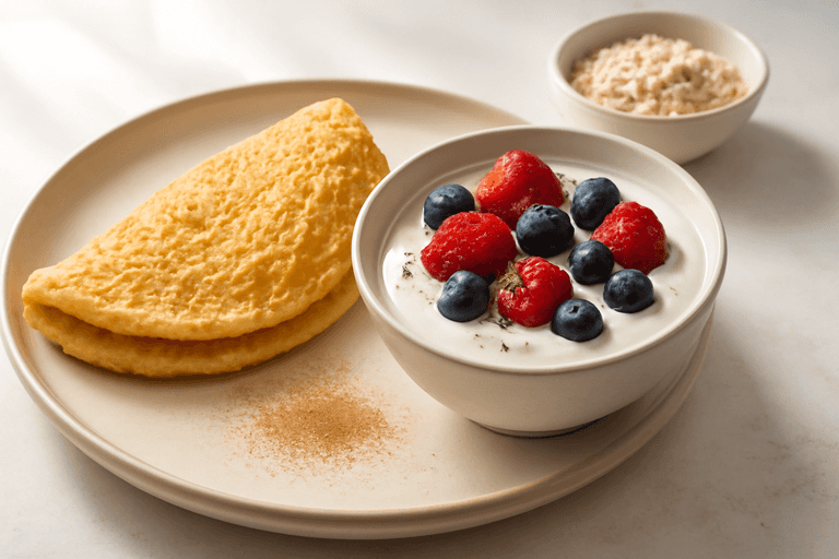 Omelette Proteica con Avena e Yogurt