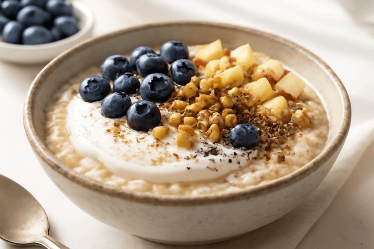 Energieke Griekse Yoghurt Havermoutbowl