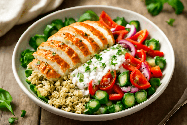 Energieke Kip-Quinoasalade met Citroen en Kruiden