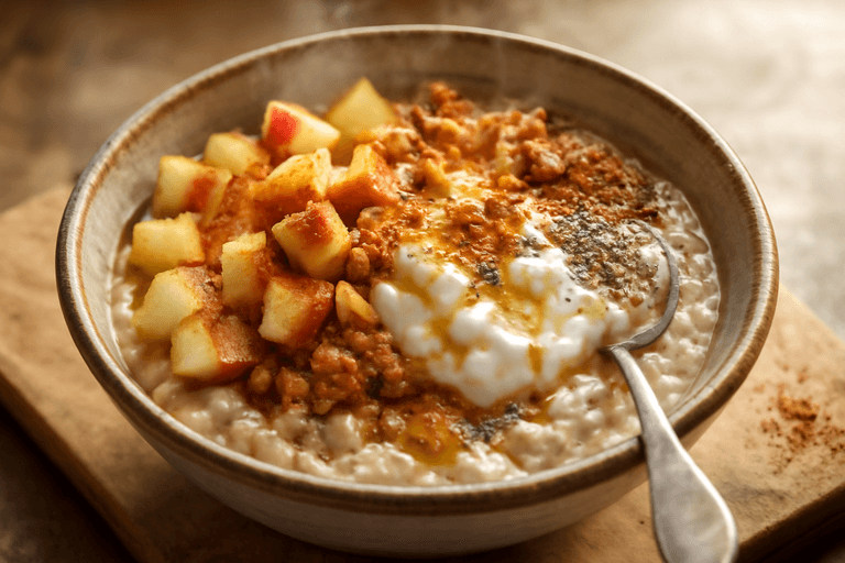 Energieboost Havermout Bowl met Appel, Skyr en Kaneel