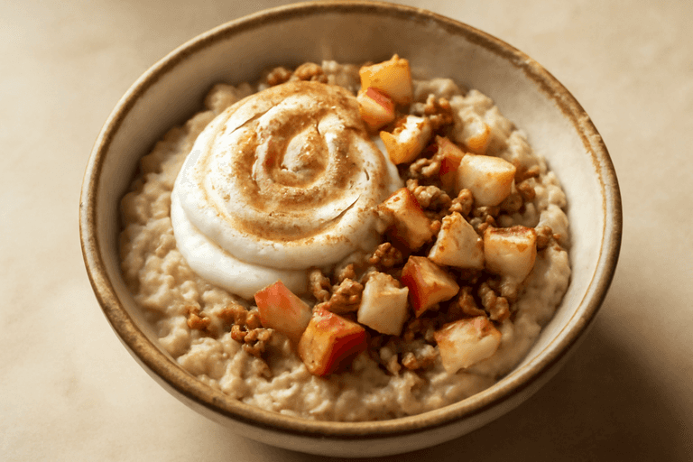 Energieke Havermoutbowl met Appel, Skyr en Kaneel