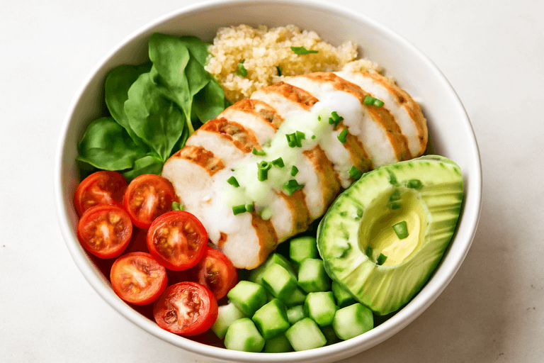 Motivation Power Chicken Quinoa Lunch Bowl