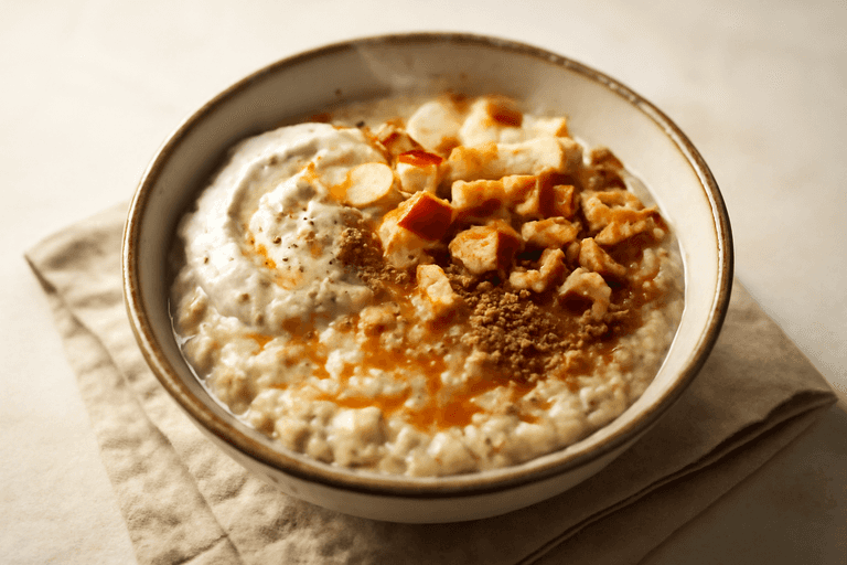 Energieboost Havermoutbowl met Yoghurt, Appel en Kaneel