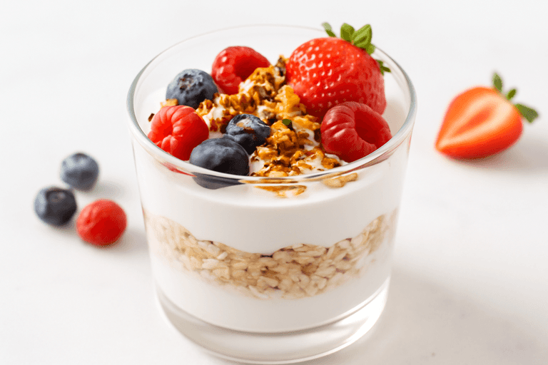 Light Berry Yogurt Oat Parfait