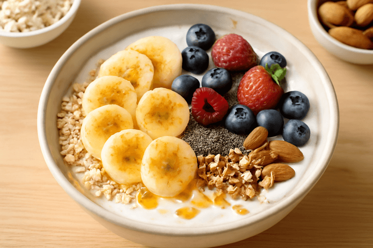 Bowl Proteico di Yogurt, Avena e Frutti Rossi